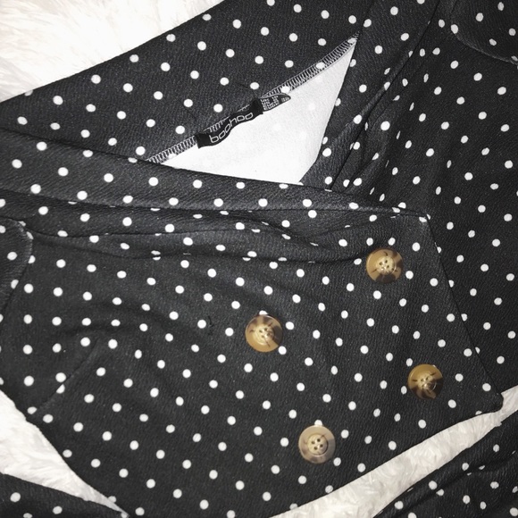 polka dot black & white two piece set - Picture 3 of 3